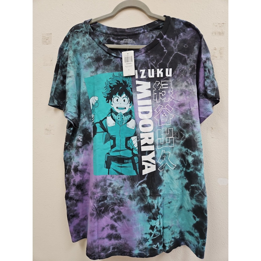 My Hero Academia Izuku Midoriya Tie Dye Tshirt Size Size 2 NWT